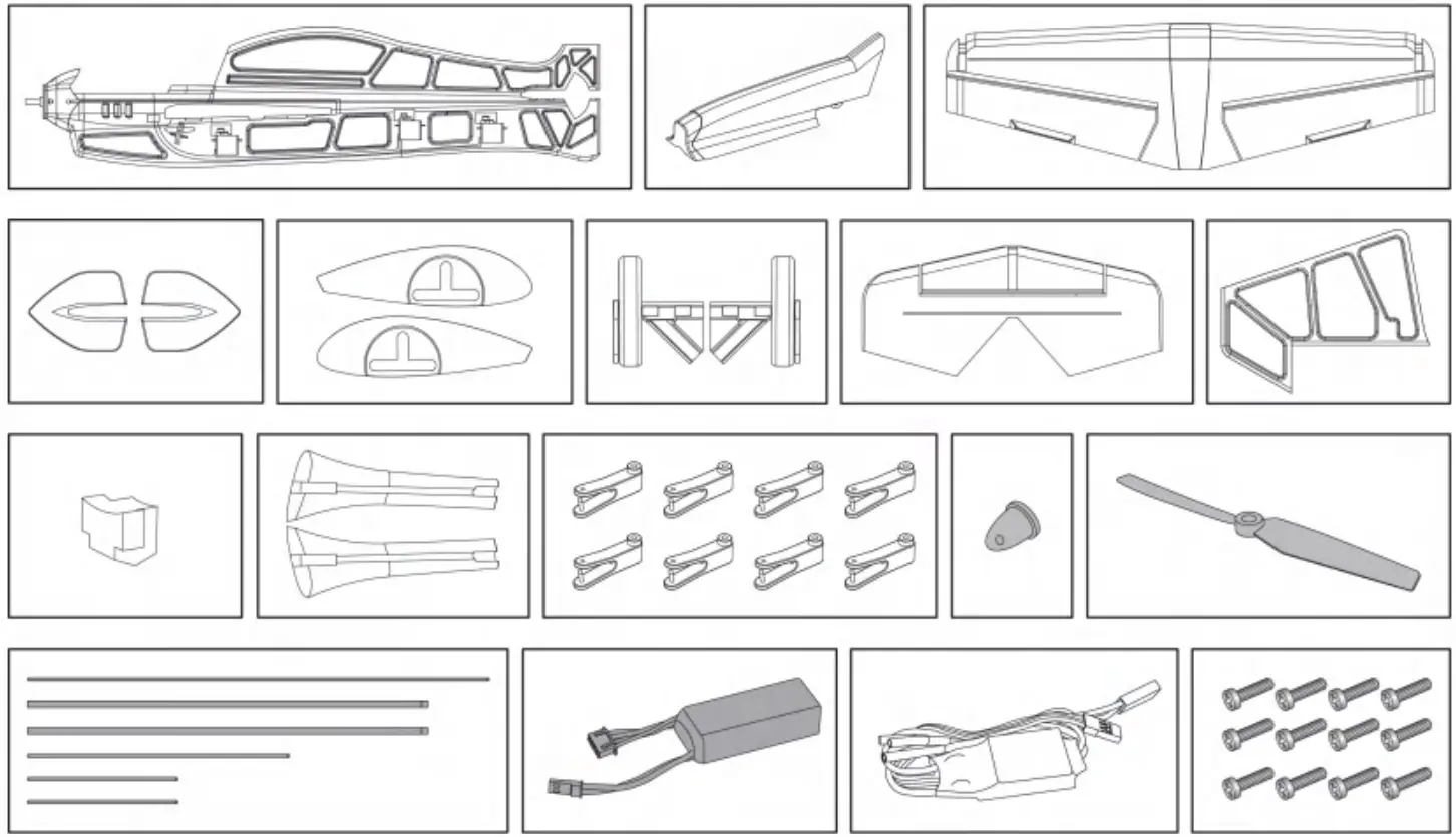 SWIFT ONE QIDI 550 Vertical Flight RTF RC Plane - Component Parts