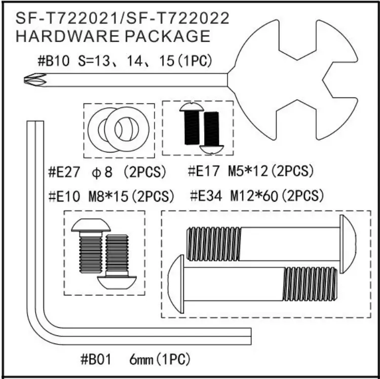 SUNNY SF-T722022 Interactive Slim Auto Incline Treadmill with Bluetooth - HARDWARE PACKAGE