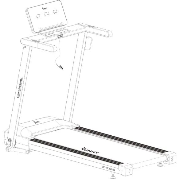 SUNNY SF-T722022 Interactive Slim Auto Incline Treadmill with Bluetooth