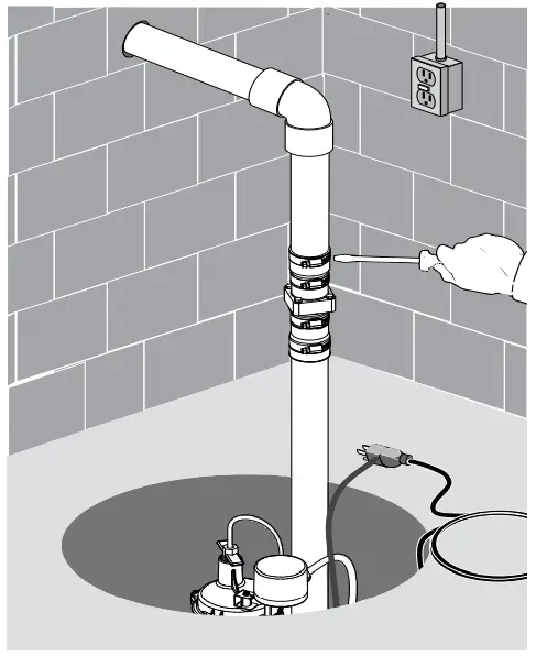 Flotec PZS50RP 1 2 HP Easy Sump Pre Plumbed Sump Pump - clamp it securely