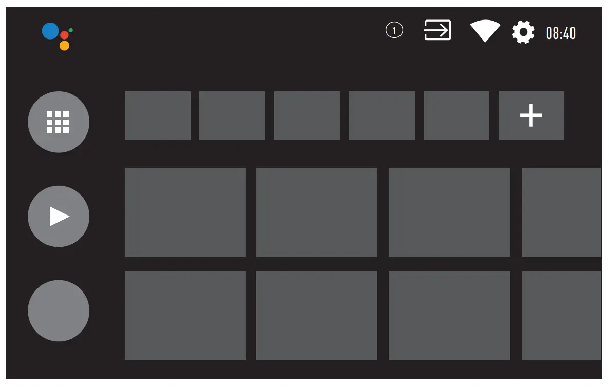 beko B55 C 985 B Smart Android TV - Home Menu