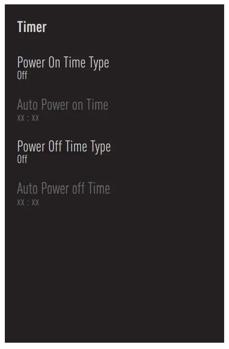 beko B55 C 985 B Smart Android TV - Timer
