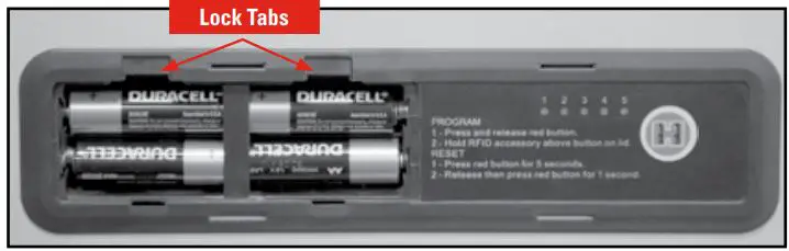 Hornady Security 98196WIFI Ready Vault with WiFi Instruction Manual - Batteries
