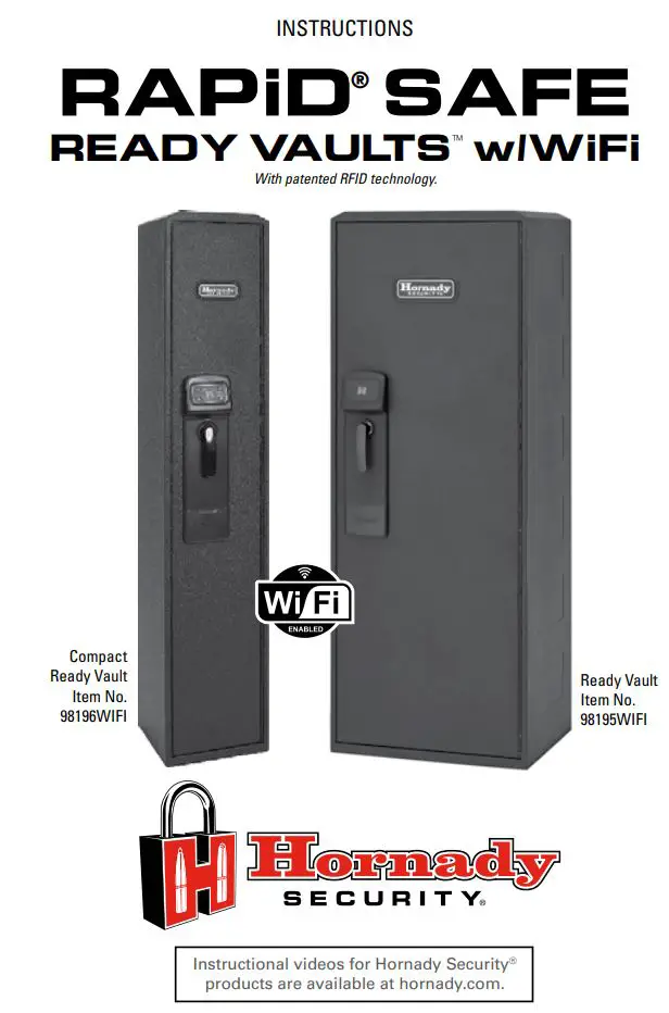 Hornady Security 98196WIFI Ready Vault with WiFi Instruction Manual