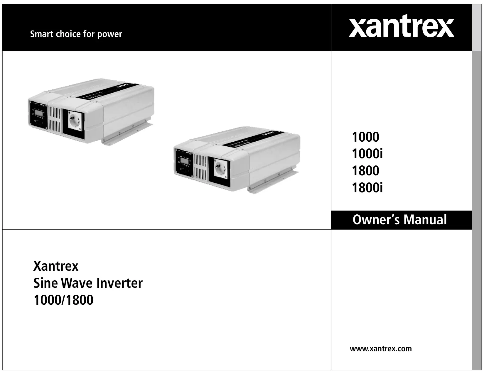 xantrex 1000 Sine Wave Inverter Owner's Manual