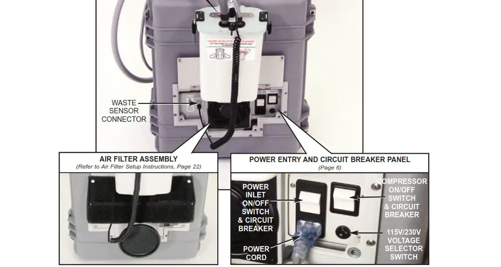 Aseptico AEU 525CF Portable Dental System - SETTING UP THE UNIT 26