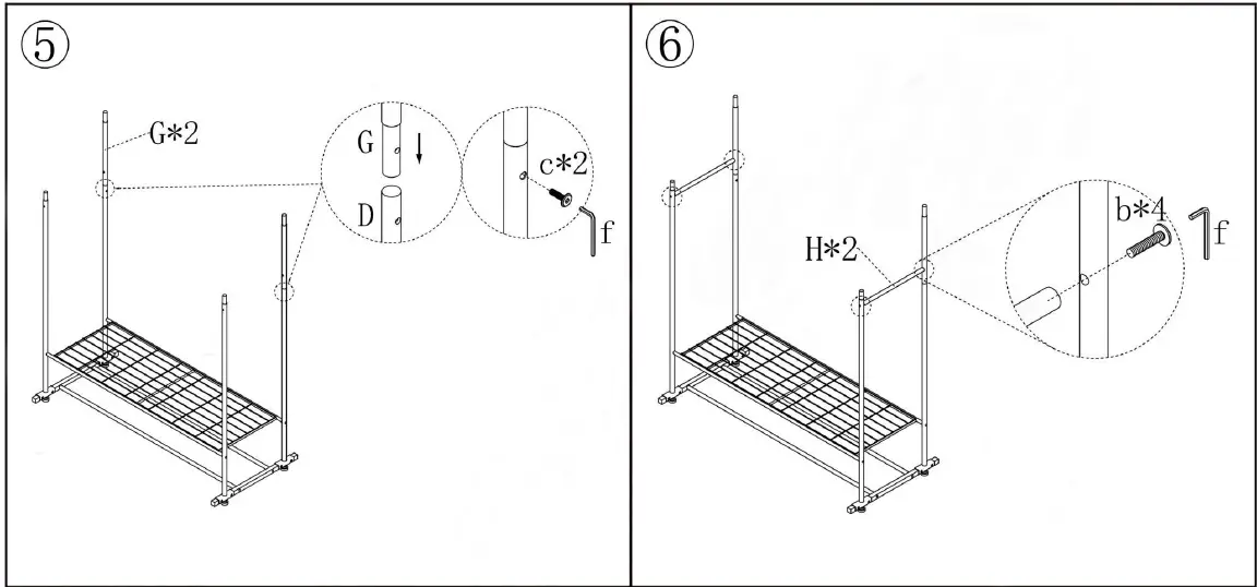 THE HOME DEPOT Seafuloy 718C Freestanding Double Rod Clothing Rack 4