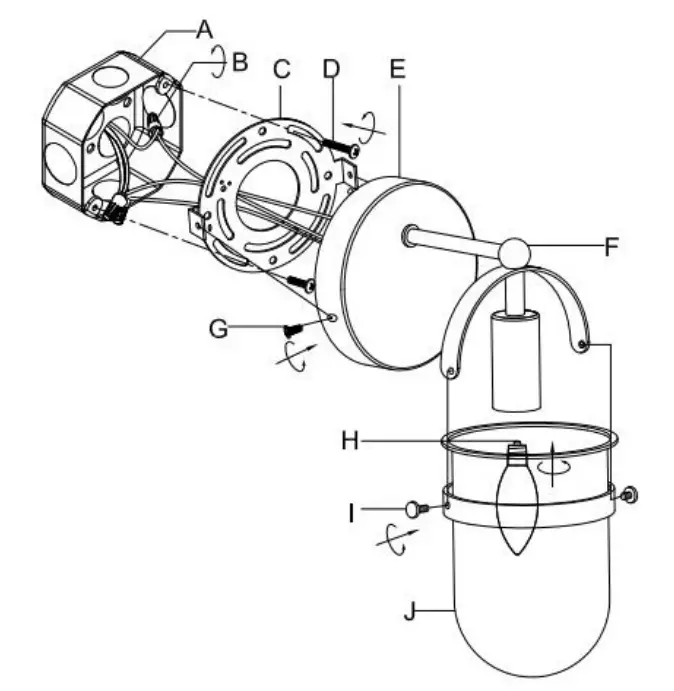 4MODERNHOME D155-1B4 Houston 1 Light Black Gold Dimmable Armed Sconce - Parts