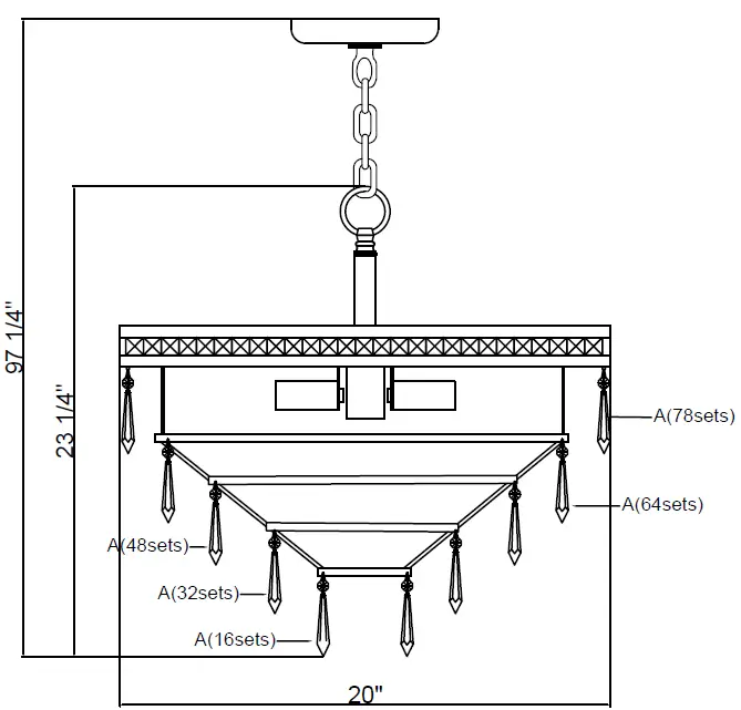 CRYSTORAMA 5264-EB-CL-MWP Mercer Seven Light Chandelier-fig-3