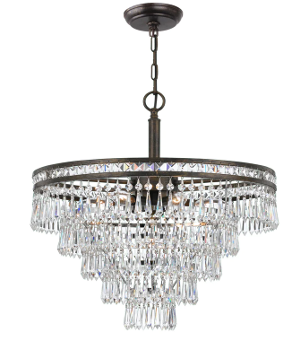 CRYSTORAMA 5264-EB-CL-MWP Mercer Seven Light Chandelier-product