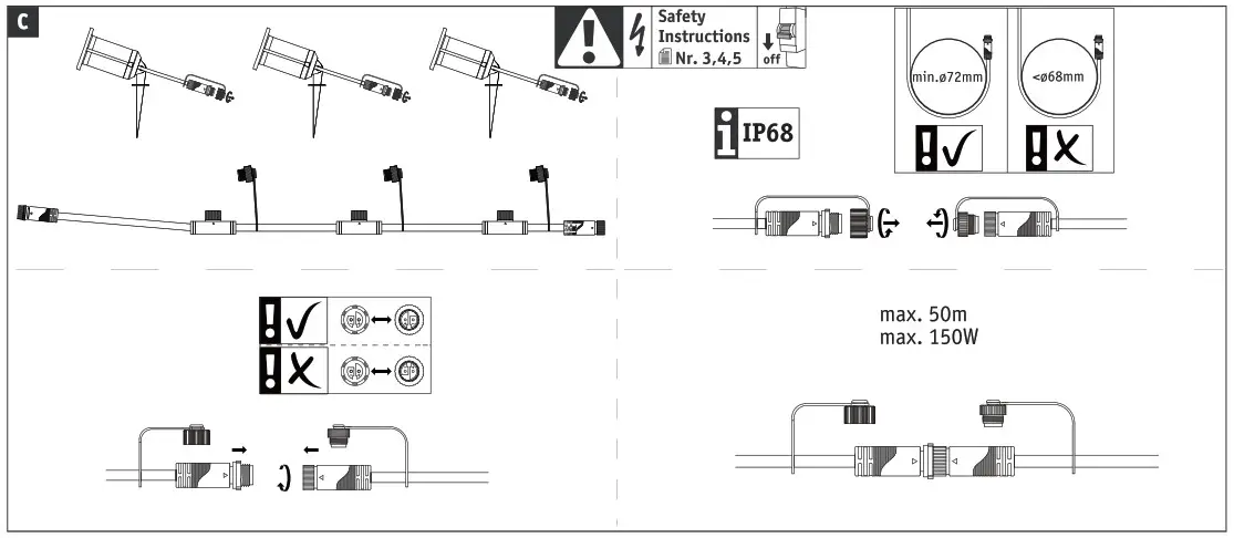 Plug Shine 94688 LED Garden Spotlight Classic CH Basic Set - Product Overview 7