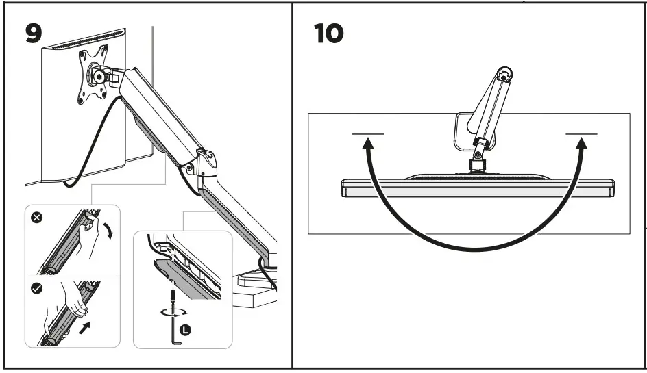 TooQ DB5032TNR-B Desk Mount for Screens - fig 8