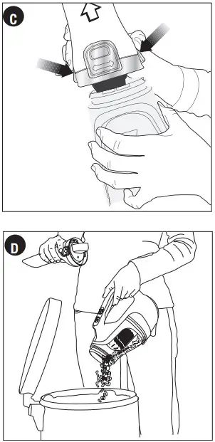 Cleaning and emptying