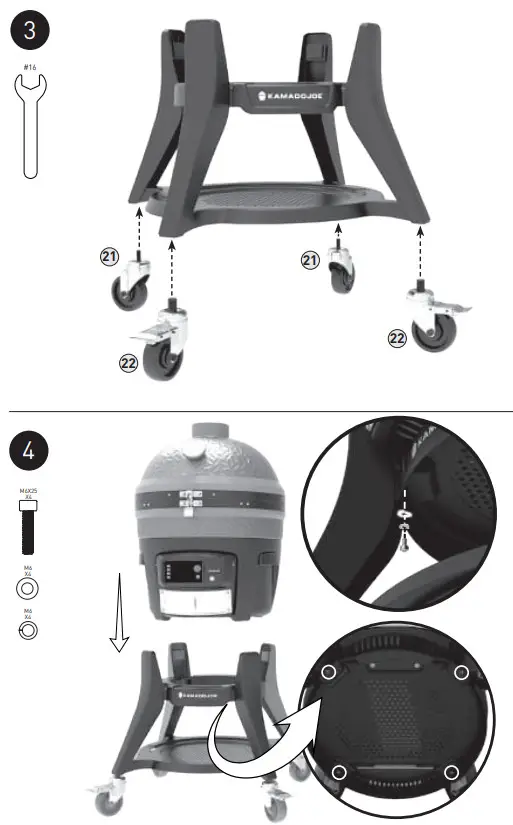 KAMADO JOE KJ15041123 Digital Charcoal Grill and Smoker - Tabel 1