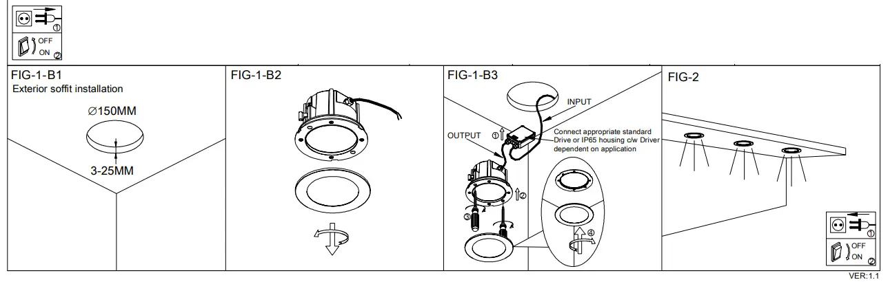 HALCYON R835 Exterior Commercial Recessed Large Low Glare - Figure