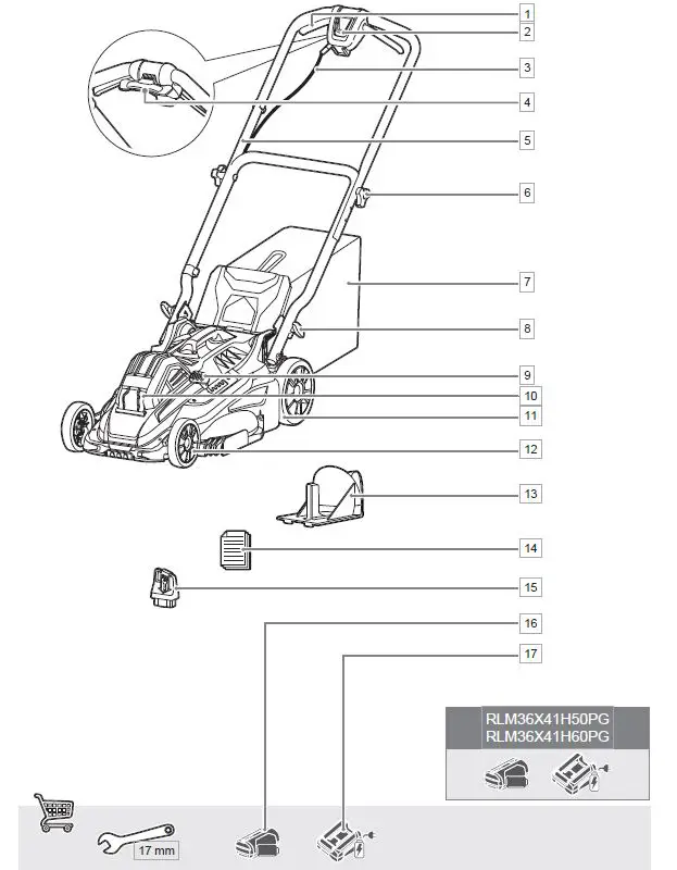 RYOBI RLM36X41H60PG Cordless Lawnmower Instruction Manual-fig-19