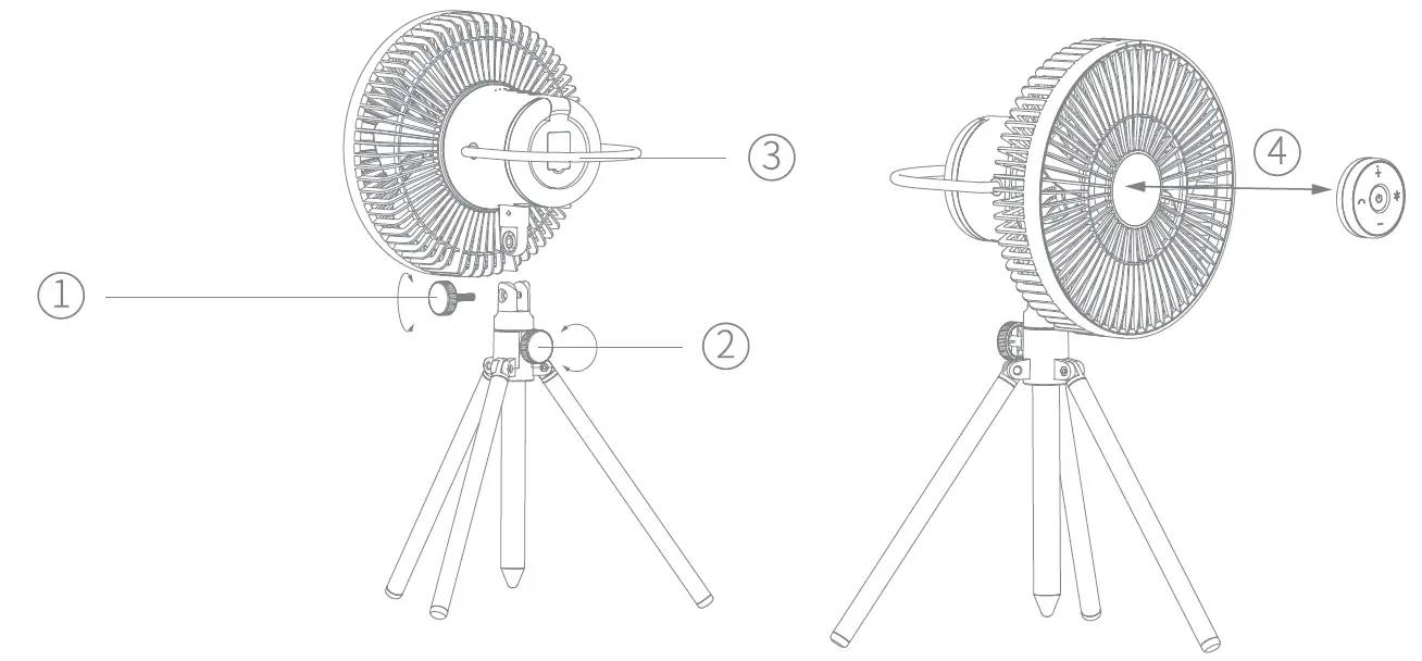 KILOS GEAR WT-F61A Camping Fan 4