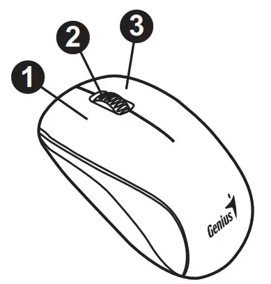 Genius GM 150036 R Wireless Mouse - Button