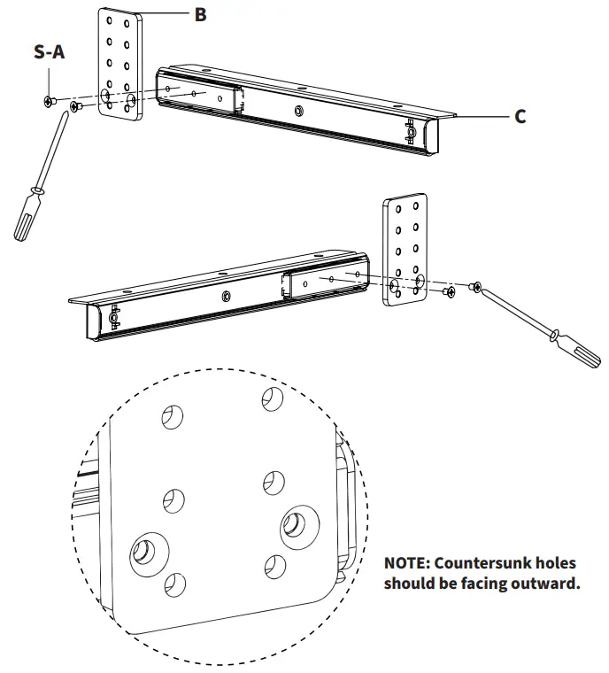 V I V O-MOUNT-KB05GL-Clamp-on-Height-Adjustable-Keyboard-Tray-with-RGB-Lights-fig 6