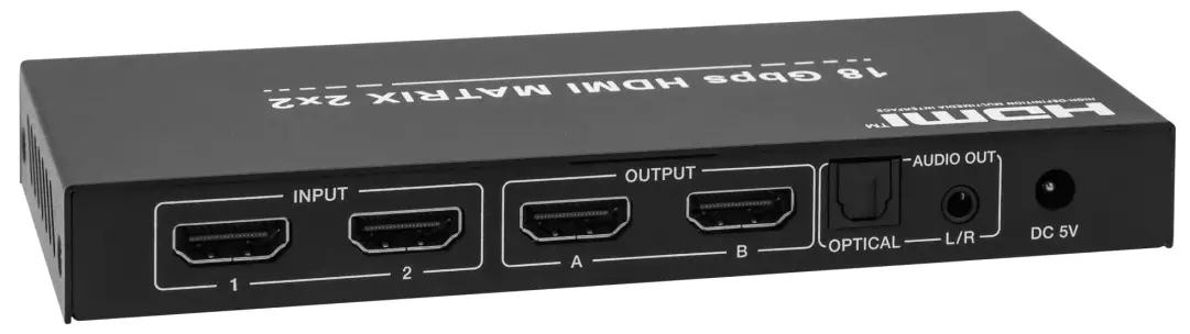 COVID MH22-220 18Gbps 2x2 HDMI Switcher with Audio Extractor