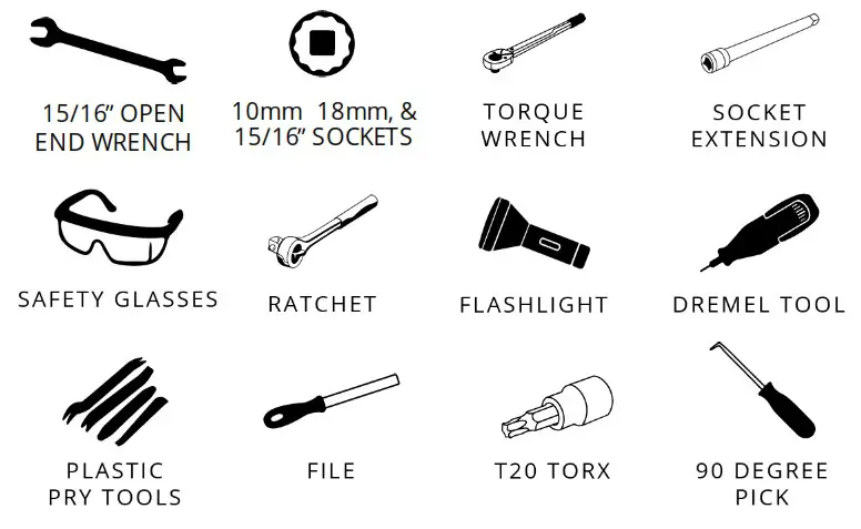 STEALTH HITCHES SHR31040 BMW iX Tow Package Combo Hitch Receiver - TOOLS