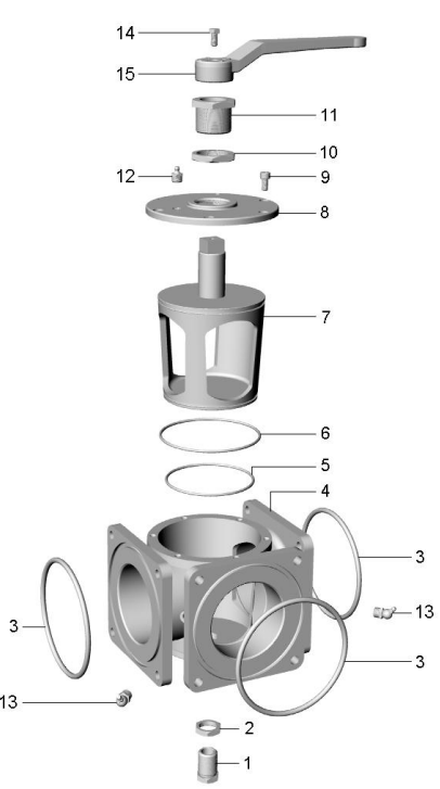 METAL-TECNICA-0024-600-Three-Ways-Flanged-Cock-FIG-9