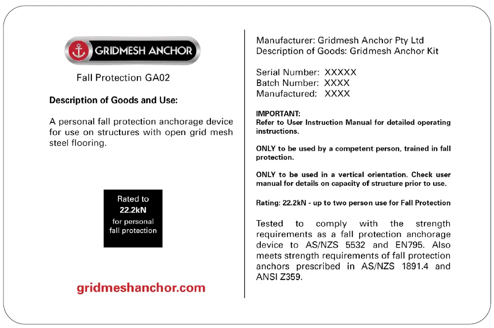 GRIDMESH ANCHOR GA01 and GA02 Position Indicators-fig-15