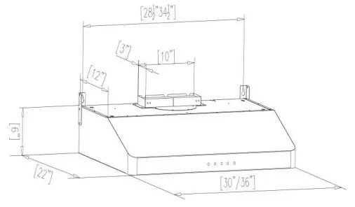 Empava EMPV-30RH11 Ducted Under Cabinet Range Hood - fig 6