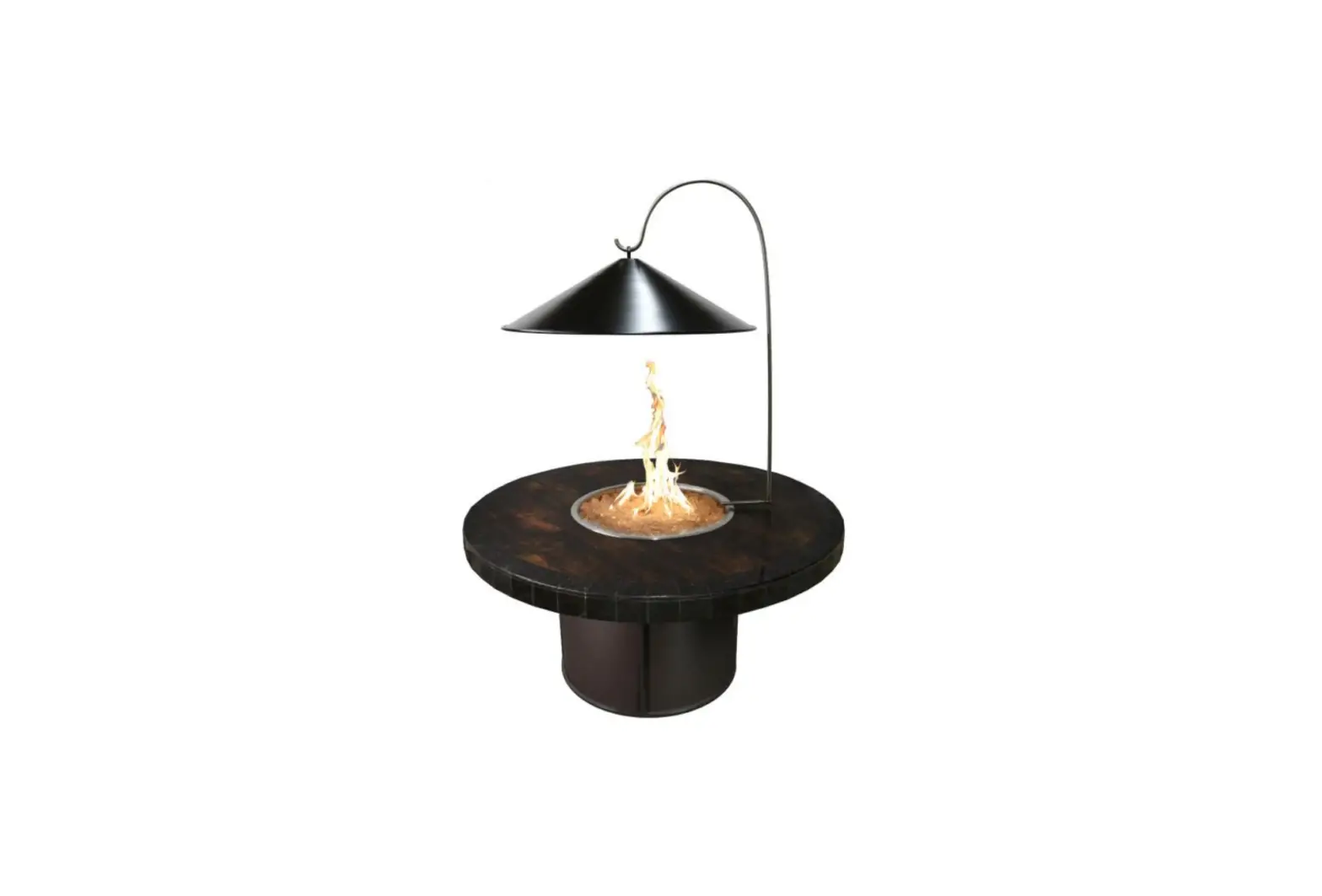 The Outdoor Plus Opt-rcb35hrf Black Steel Cone Fire Pit Cover With Heat Reflector Instruction Manual