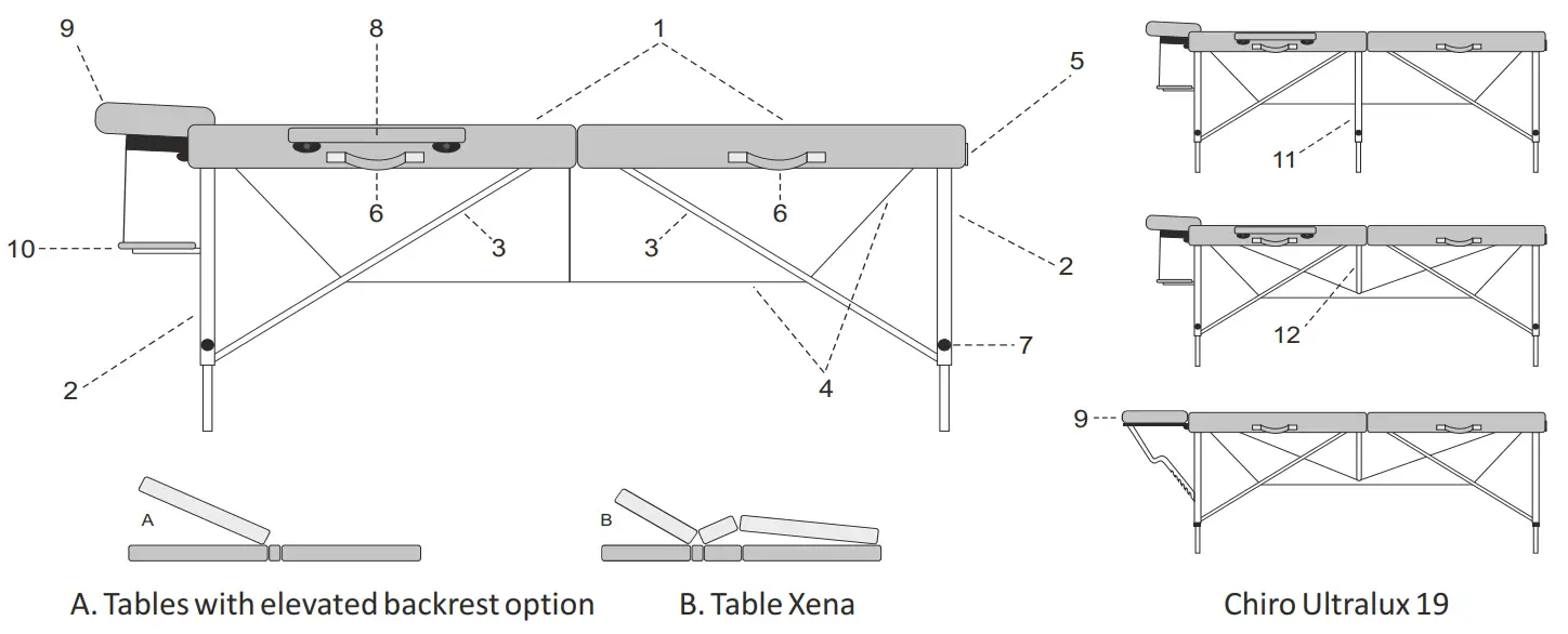HABYS Aero Plus Portable Massage Tables - portable table