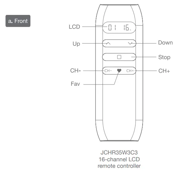 JIECANG JCHR35W3C3 Hand-held LCD Remote Controller - LCD 1