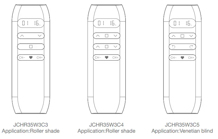 JIECANG JCHR35W3C3 Hand-held LCD Remote Controller