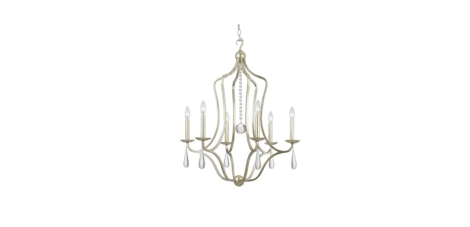 Crystorama 5976-sl Manning Six Light Chandelier Instruction Manual
