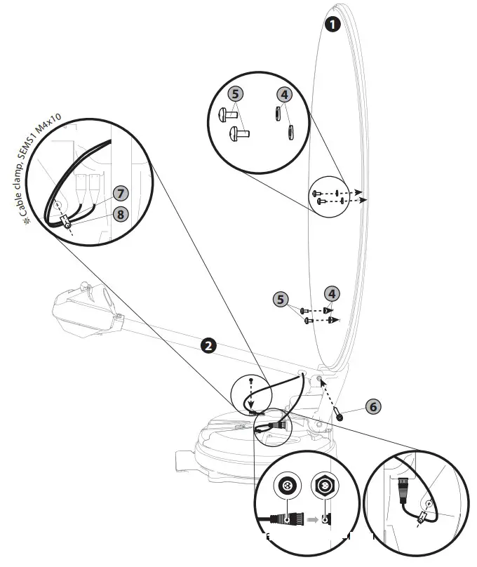 sphere Astrolink Fully Automatic Satellite Dish - assembly 1