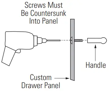 Install custom drawer panels and handles