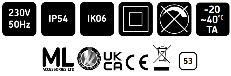 Knightsbridge BL12ALEDS LED Bulkhead with Microwave Sensor - Authorised Representative