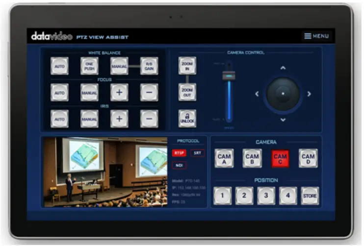 datavideo PTC 140 HD PTZ Robotic Camera - Figure 1