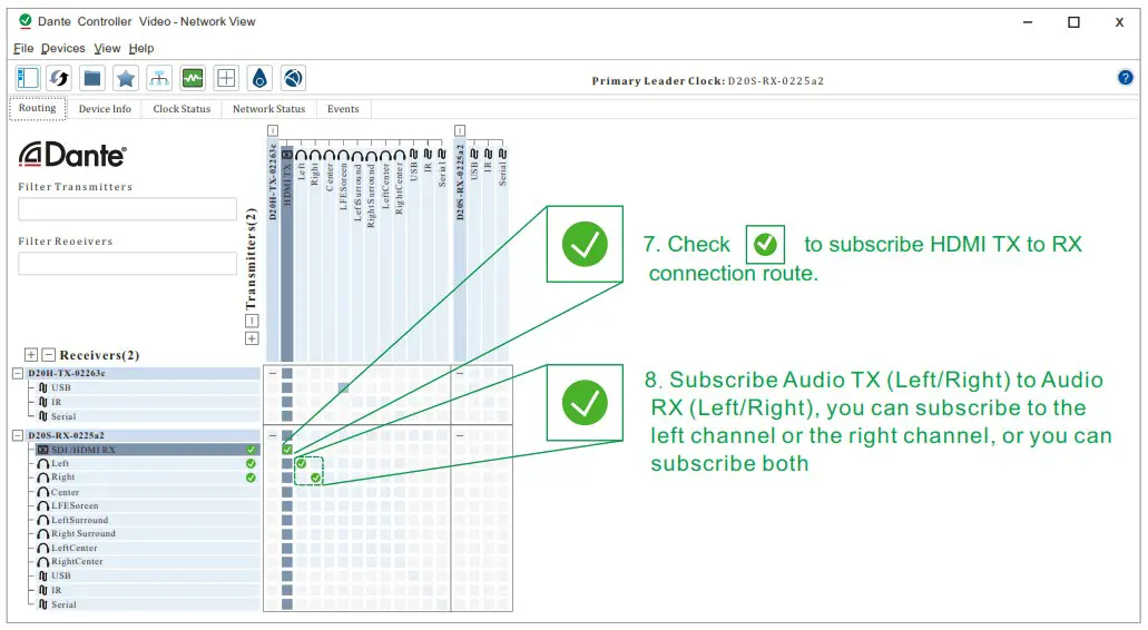 BOLiN TECHNOLOGY D20H Dante AV Transceiver - Connection Diagram 7