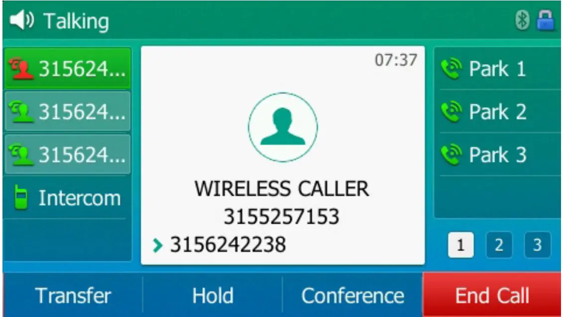 IN CALL SCREEN