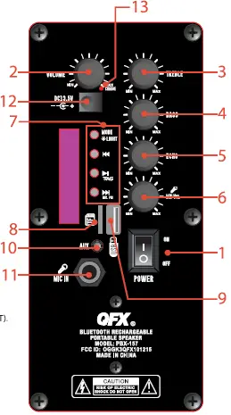 QFX PBX-157 Bluetooth Rechargeable Party Speaker 01