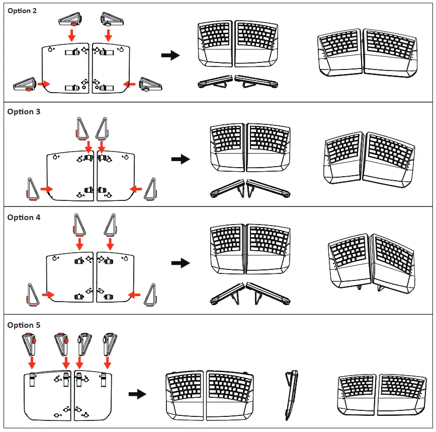 perixx PERIBOARD-624 Wireless Mini Membrane Ergonomic Keyboard - keyboard stand 2