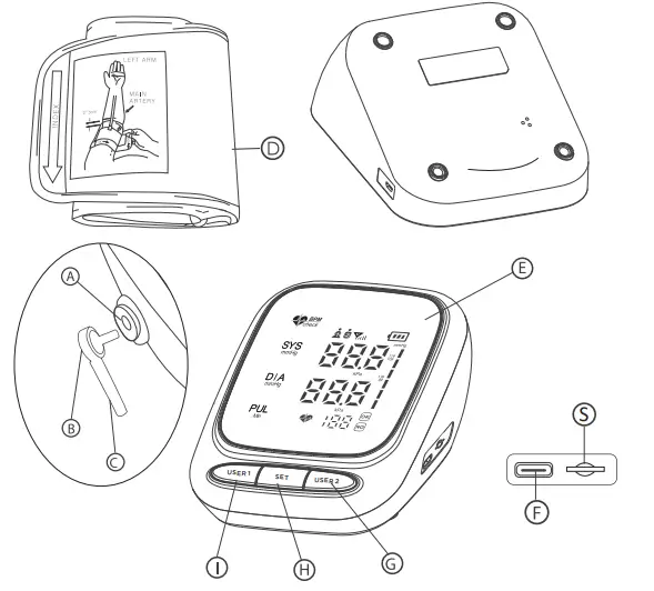 SMARTMETERBloodPressure-Plus-AES-U214-Arm-Blood-Pressure-Monitor-fig-4