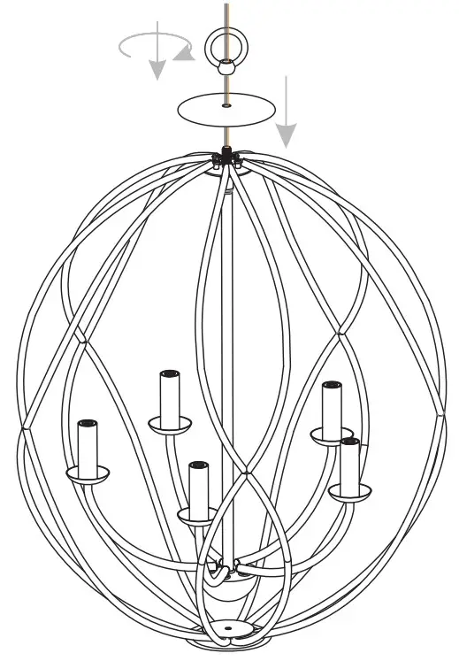 QUOIZEL BYN2824AB Bryn 5 Light Antique Nickel Pendant - fig 4