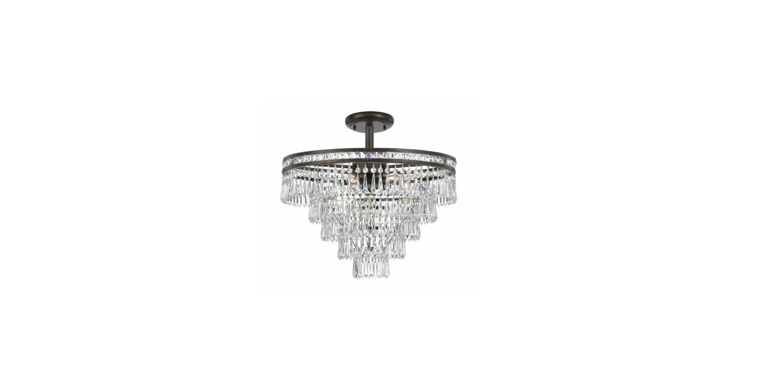Crystorama 5264-os-cl-mwp Mercer Seven Light Chandelier Instruction Manual Crystorama 5264-os-cl-mwp Mercer Seven Light Chandelier Instruction Manual