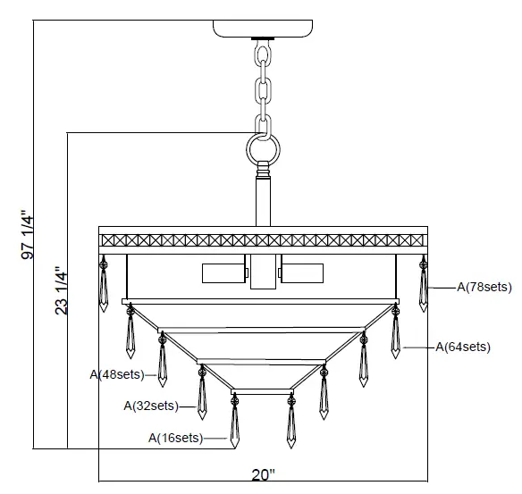 CRYSTORAMA 5264-OS-CL-MWP Mercer Seven Light Chandelier-fig-3