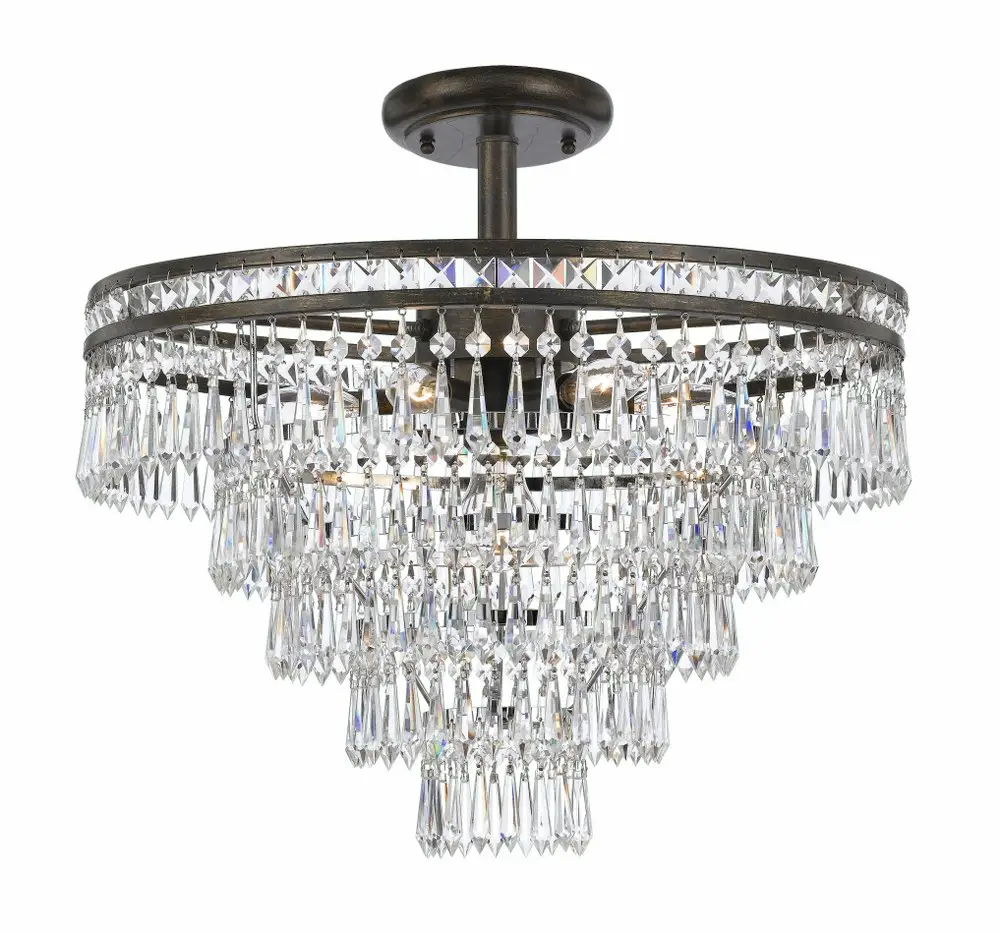 CRYSTORAMA 5264-OS-CL-MWP Mercer Seven Light Chandelier-product