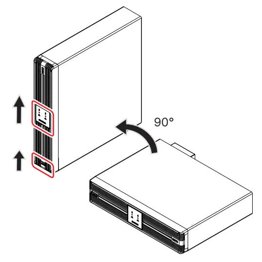 Place the Delta External Charger Box Upright