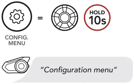 HARLEY DAVIDSON Motorcycle Bluetooth Communication System - Confi guration Menu