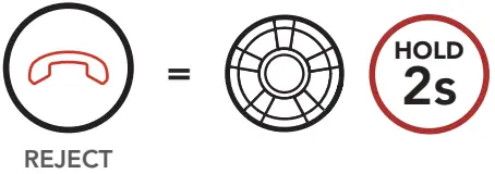 HARLEY DAVIDSON Motorcycle Bluetooth Communication System - Reject a call