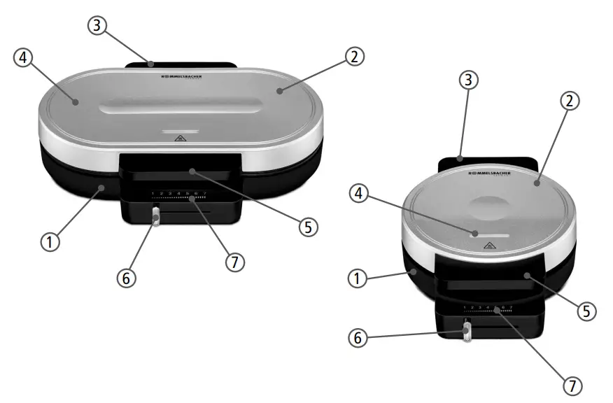 ROMMELSBACHER WA 1250 Waffle Maker - Product description